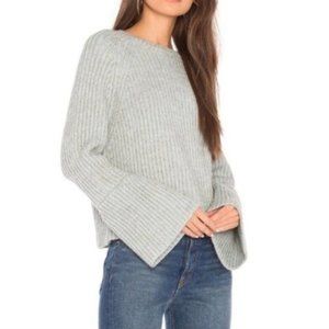 11. John + Jenn Ribbed long bell sleeve sweater S blue